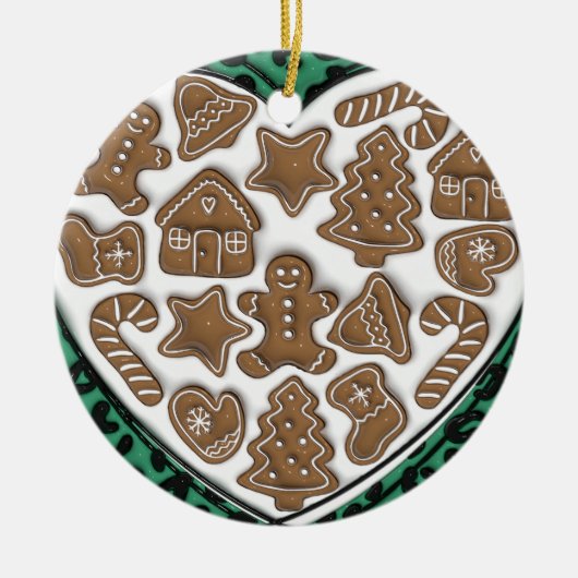 Hart van Gingerbread Ornament (Voorkant)