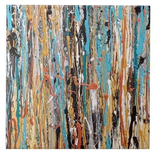 Hart van Gold 6 x 6 keramische tapijten Tegeltje (Voorkant)