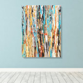 Hart van Goud 18 x 24 Ingepakt Canvas Afdruk (Insitu (Houten vloer))