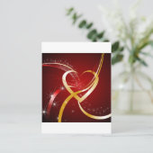 hart van goud briefkaart (Staand voorkant)