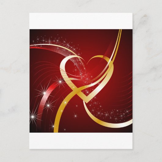 hart van goud briefkaart (Voorkant)