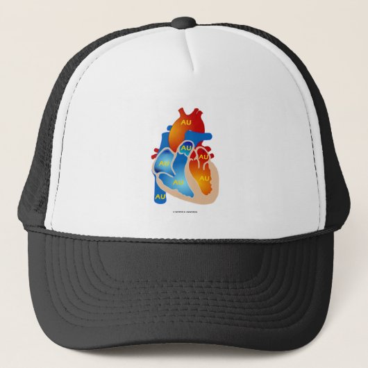 Hart van goud (chemisch symbool AU) Trucker Pet (Voorkant)