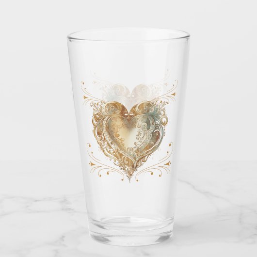Hart van Goud Elegant Glas (Voorkant)