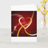 Hart Van Goud Kaart (Gele Bloem)