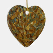 hart van goud keramisch ornament (Rechts)
