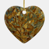 hart van goud keramisch ornament (Achterkant)