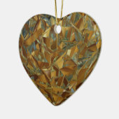 hart van goud keramisch ornament (Links)