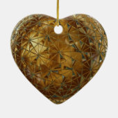 hart van goud keramisch ornament (Achterkant)