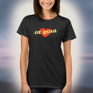 Hart van goud! Red Heart Design. T-shirt