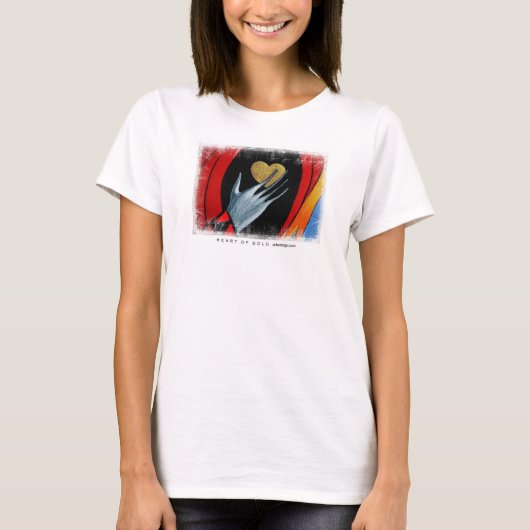 hart van goud t-shirt (Voorkant)
