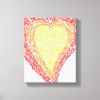 Hart van Goud Verpakt Canvas Afdruk