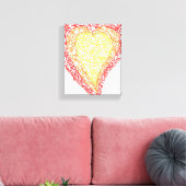 Hart van Goud Verpakt Canvas Afdruk (Insitu (Woonkamer))