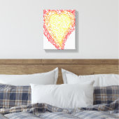 Hart van Goud Verpakt Canvas Afdruk (Insitu (Slaapkamer))