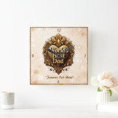 "Hart van Goud" Vierkante Klok (Huis)