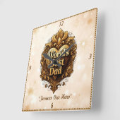 "Hart van Goud" Vierkante Klok (Hoek)