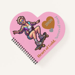 Hart van Goud Zenuwen van Staal   Retro Hart Journ Notitieboek