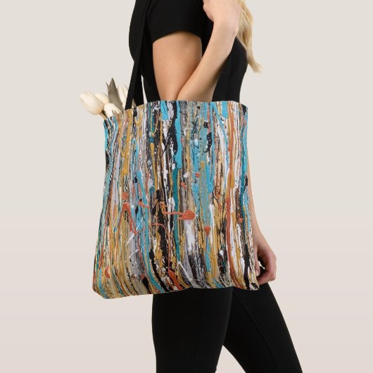 Hart van Gouden Canvas tas (Dichtbij)