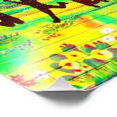 hart van gouden foto foto afdruk (Hoek)