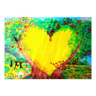 hart van gouden fotodruk foto afdruk