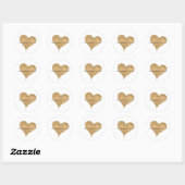 Hart van Gouden Glam Glitters Ronde Sticker (Vel)