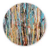 Hart van Gouden Keramische Trekken Keramische Knop (Voorkant)