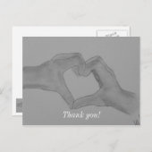 Hart van handen briefkaart (Voorkant / Achterkant)