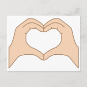 Hart van handen geïsoleerd op een witte achtergron briefkaart (Voorkant)