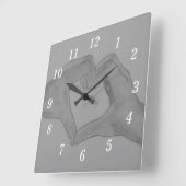 Hart van Handen Wandklok (Hoek)