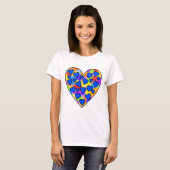 Hart van Harten Regenboog en Blauw - T-shirt (Voorkant volledig)