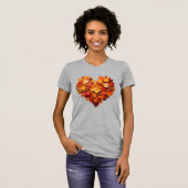 Hart van herfstbladeren T-shirt (Voorkant volledig)