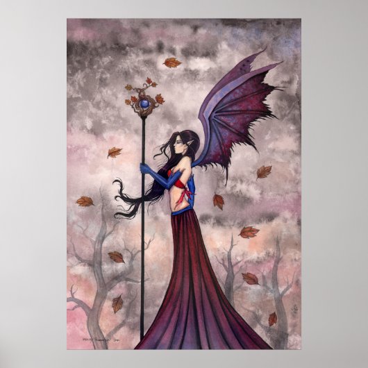 Hart van het Autumn Gothic Fairy Vampire Poster (Voorkant)