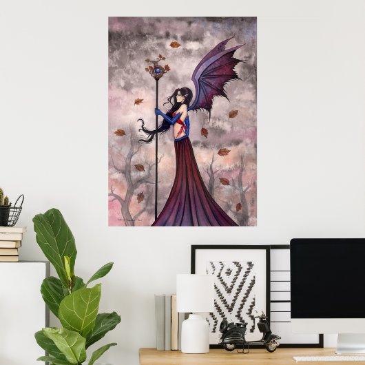Hart van het Autumn Gothic Fairy Vampire Poster (Thuiskantoor)