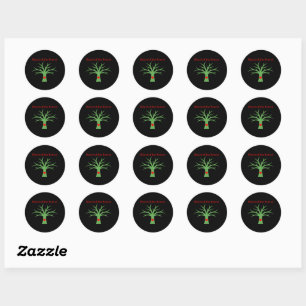 Hart van het Bos   Minimalistische Natuur Liefde B Ronde Sticker