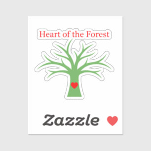 Hart van het Bos Minimalistische Natuur Liefde B Sticker