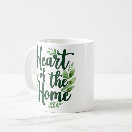 Hart van het huis | Gepersonaliseerde naam Mok (Voorkant links)