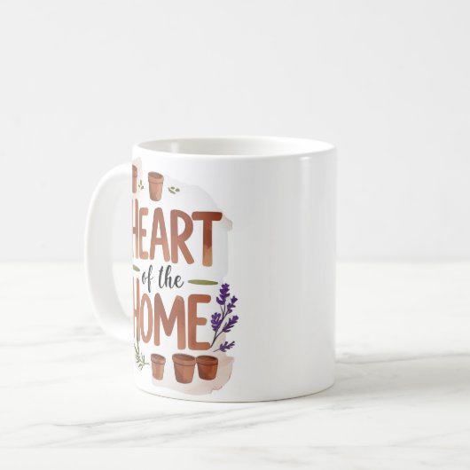 Hart van het huis | Gepersonaliseerde naam Mok (Voorkant links)