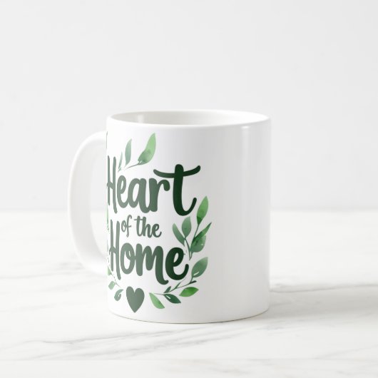 Hart van het huis | Gepersonaliseerde naam Mok (Voorkant links)