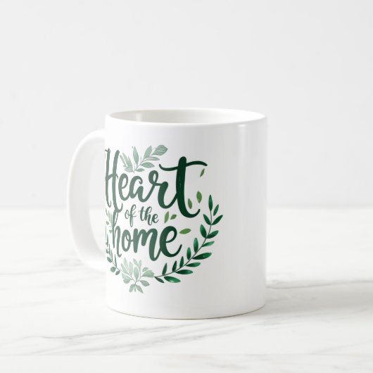 Hart van het huis | Gepersonaliseerde naam Mok (Voorkant links)