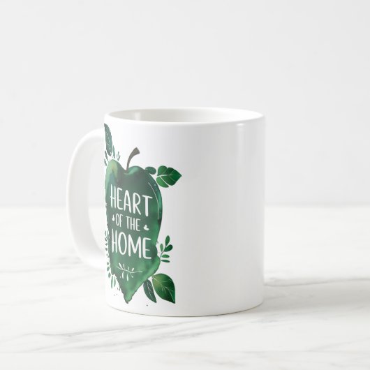 Hart van het huis | Gepersonaliseerde naam Mok (Voorkant links)