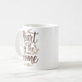 Hart van het huis | Gepersonaliseerde naam Mok (Voorkant links)