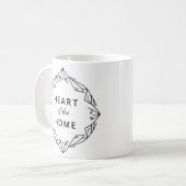 Hart van het huis | Gepersonaliseerde naam Mok (Voorkant links)