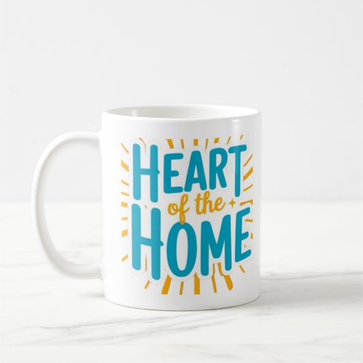 Hart van het huis | Gepersonaliseerde naam Mok (Links)