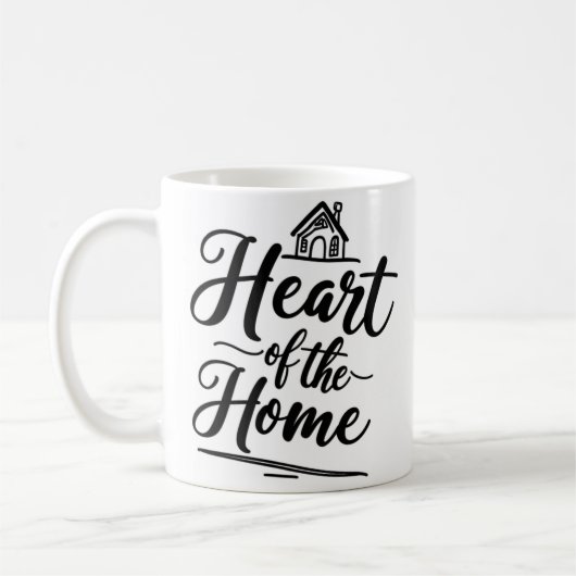 Hart van het huis | Gepersonaliseerde naam Mok (Links)