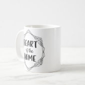 Hart van het huis | Gepersonaliseerde naam Mok (Voorkant links)