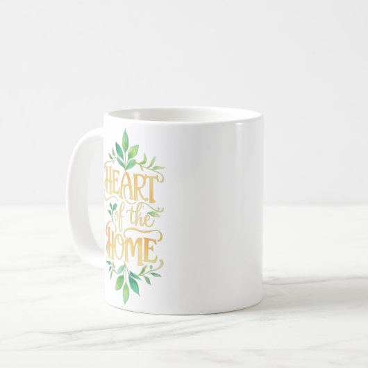 Hart van het huis | Gepersonaliseerde naam Mok (Voorkant links)