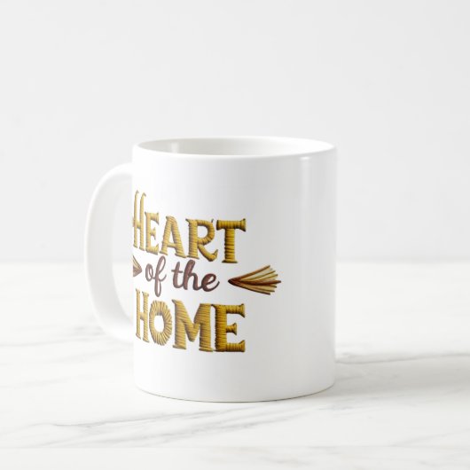 Hart van het huis | Gepersonaliseerde naam Mok (Voorkant links)