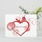 Hart van het huwelijk kaart (Staand voorkant)