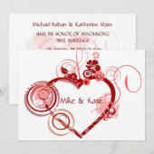 Hart van het huwelijk kaart (Voorkant / Achterkant)
