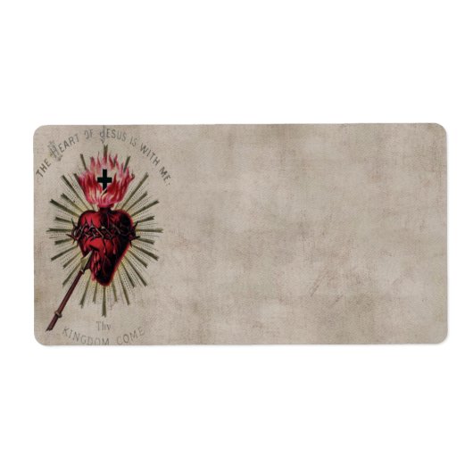 Hart van het Jezus Etiket (Voorkant)