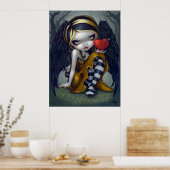 Hart van het KARAKTER van Nails ART. Gele Valentij Poster (Keuken)